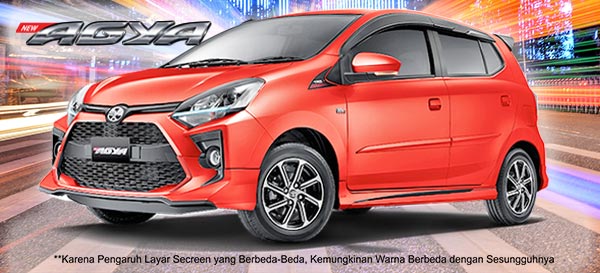 Warna Red Merah Toyota New Agya tipe TRD