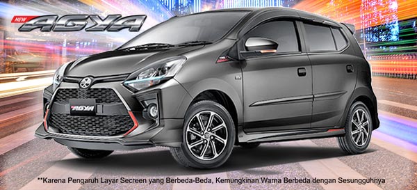 Warna Black Hitam Toyota New Agya tipe TRD